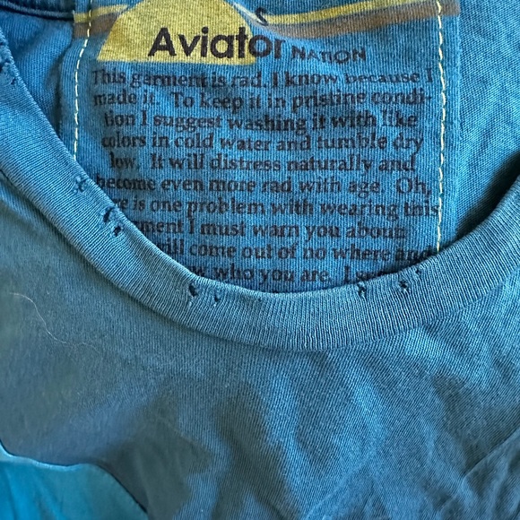 Aviator Nation blocked blue t-shirt - Picture 4 of 4